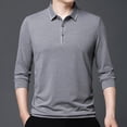 thumbnail image 6 of USNSM Men's Classic Fit Long Sleeve Golf Shirts Athletic Casual Travel Performance Collared Shirt Lightweight Soft Comfy Solid Tees Gray XXL, 6 of 7