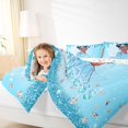 thumbnail image 3 of Castle Fairy Kwaii Bow Black Kawaii Princess Twin Comforter Sets 2pcs,Glittery Diamond Background Bedding Set,Cyan Sky Silver,1 Comforter and 1 Pillowcase, 3 of 6