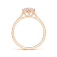 thumbnail image 2 of ANGARA Natural Six Prong-Set Round 1.1 ct Morganite Cathedral Engagement Ring in 14K Rose Gold for Women | Birthday, Anniversary, Jewelry Gift for Women | Natural Morganite Ring, 2 of 7