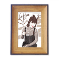 thumbnail image 1 of Coffee Girl Figure Art Design Illustration Photo Frame Exhibition Display Art Desktop Painting, 1 of 3