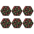 thumbnail image 2 of Disketp Sweet Red Cherry Funny Coasters,6 Pcs Leather Coasters With Holder, Perfect Housewarming Hostess Gifts,Protect Furniture From Water Marks Scratch And Damage, 2 of 9