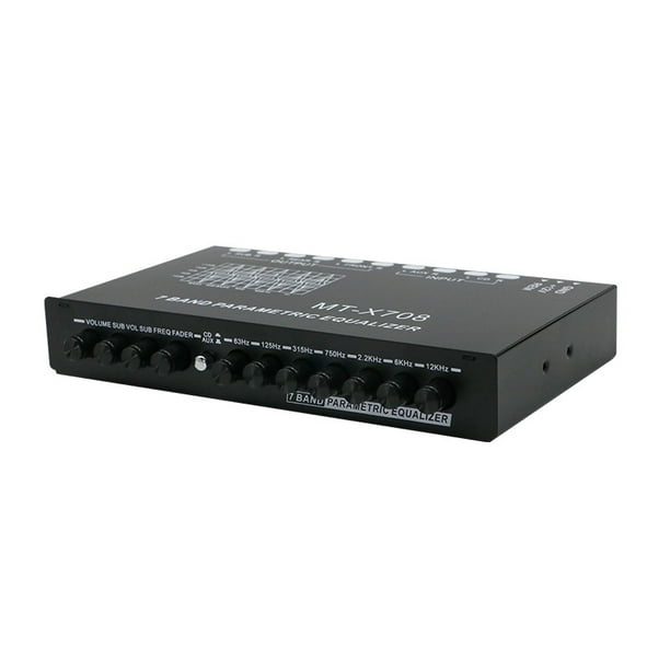 Ecualizador de coche Ecualizador de 7 segmentos Amplificador de división de frecuencia de sintonización de audio de coche