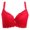 Red, variant on Topumt Women Adjustment Push Up Underwire Bra Thin Padded Bra Lady Gather Lace Floral Bra Brassieres Underwear Lingerie Cup D