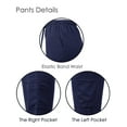 thumbnail image 3 of Dagacci Medical Uniform V-Neck 4-Way Stretch Scrub Set, Navy, L (Unisex), 3 of 3