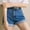 (Fashion 46)Dark Blue, variant on Solid Denim Shorts for Women Fashion Rolled Hem Denim Short Pants Summer Comfortable Jean Short Pants