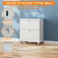 thumbnail image 6 of AOBABO&nbsp;2 Drawer&nbsp;Lateral File Cabinet with Wheels, Metal Filing Cabinet with Lock&nbsp;and Adjustable File Bars, Letter/Legal Size,for Office,Home,School,Assembly Required,White, 6 of 7