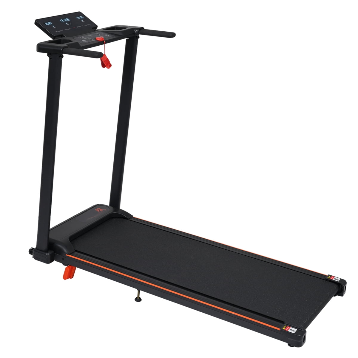 3.0HP Foldable Treadmill with 8% Incline & Handle 265 LBS Capacity Portable Walking Pad for Home Office