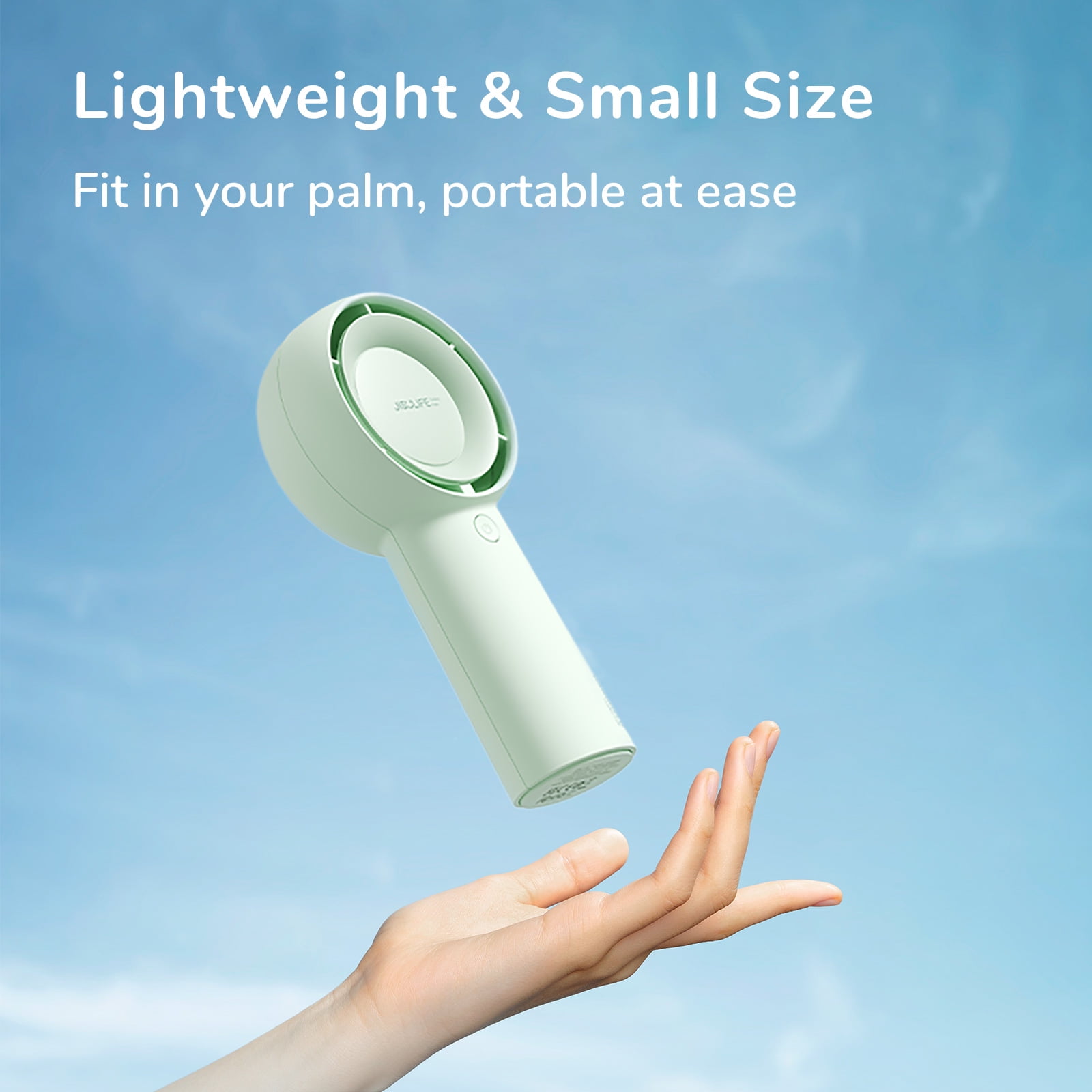 JISULIFE Turbo Fan-Sized Portable Fan & 16H Runtime 4000mAh USB Rechargeable Fan with 5 Wind Modes for All Occasions