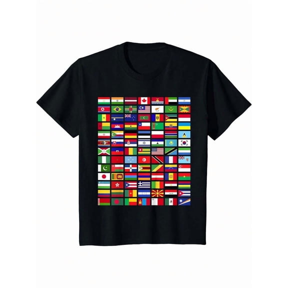 All Countries Flags of The World 287 Flag International T-Shirt