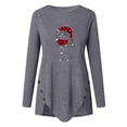 thumbnail image 3 of Aloohaidyvio Christmas Hoodies,Womens Christmas Round Neck Wine Cup Large T-Shirt, 3 of 3