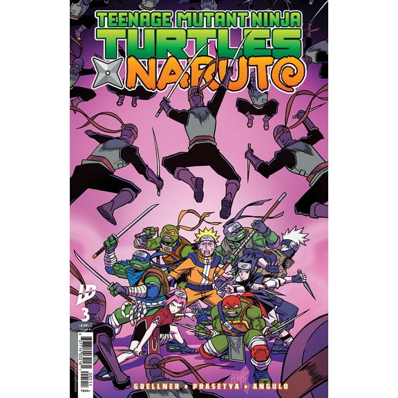 Teenage Mutant Ninja Turtles X Naruto #3E VF ; IDW Comic Book