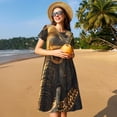 thumbnail image 4 of Easygdp Cool Sunglasses Elephant Art para Vestido Transpirable de Mujer, Vestido Suelto de Manga Corta con Pliegues y Bolsillos para el Verano, 4 of 6
