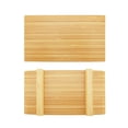 thumbnail image 2 of BambooMN Bamboo Sushi Board Serving Tray, 8.3" x 5.1" x 1.2" Natural Color, 2 Pieces, 2 of 2