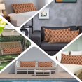 thumbnail image 6 of Orange Brown Flowers Body Pillow Covers 20"x60", Farmhouse Retro Abstract Floral Soft Brushed Microfiber Breathable Throw Pillow Covers, Pillowcase with Zipper for Couch Sofa Bedroom Living Room, 6 of 9