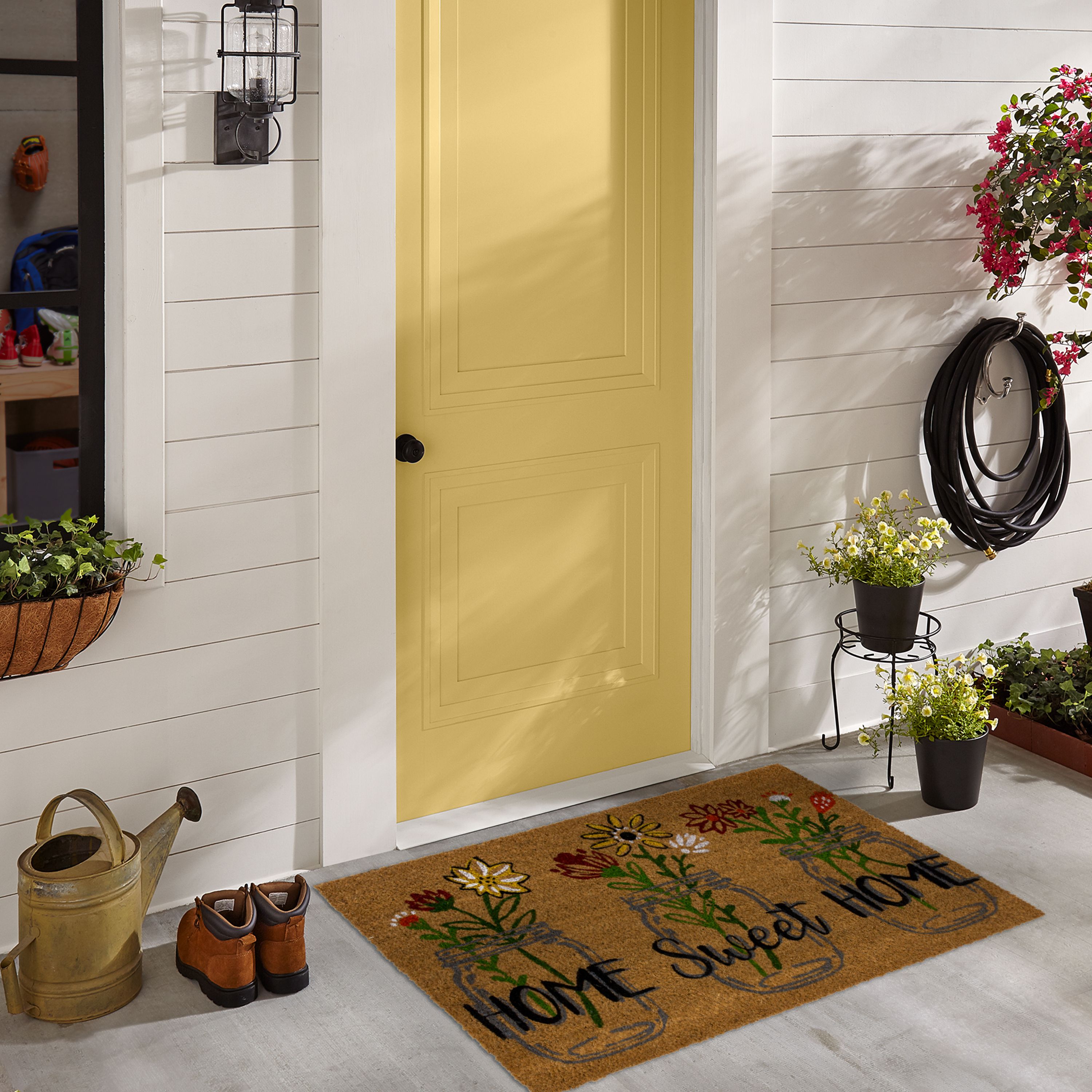 Mainstays Home Sweet Home Mason Jar Coir Outdoor Doormat, Natural, 18" x 30" - image 2 of 2