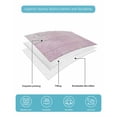 thumbnail image 5 of Quilts Twin-XL Size Bedding Set, Summer Beach Starfish Lightweight Quilted Comforter, Pink Coastal Ocean Conch Wood Grain Soft Bedspread Coverlet with Pillow Covers for All Season, 68" x 98", 5 of 7