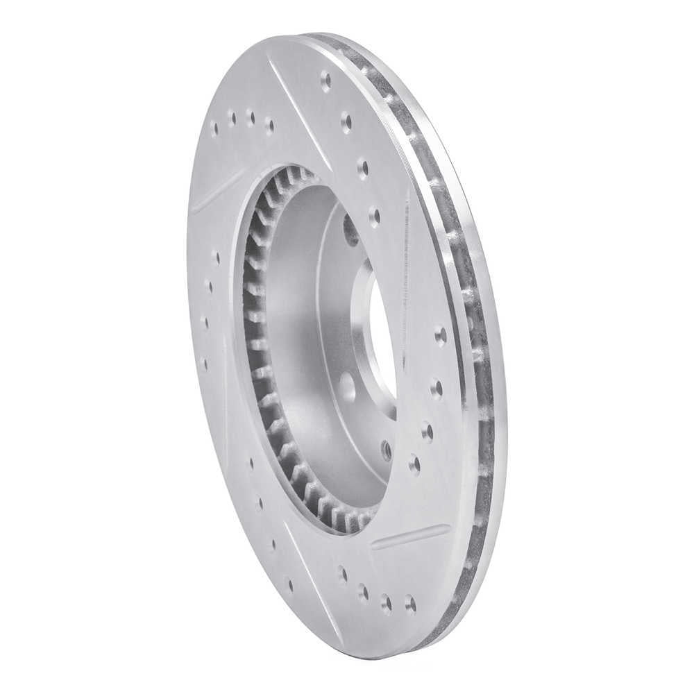 Dynamic Friction Company 631-67045L DFC Brake Rotor - Drilled And Slotted - Silver
