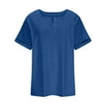 thumbnail image 5 of Rciityk Womens Summer Plus Size Tops Short Sleeve V Neck Solid Color T Shirts Casual Oversized Tees Tops - Summer Savings Clearance, 5 of 5