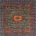 thumbnail image 1 of Ahgly Company Indoor Square Abstract Brown Red Oriental Area Rugs, 4' Square, 1 of 6