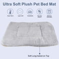 thumbnail image 4 of AndHot Large Dog Bed Crate Pad for Pets, Double-Sided Deluxe Plush Pet Mat, Washable Dog Beds Fluffy Comfy Kennel Pet Mat Sleeping Mat for Large, Medium, Small Dogs Breeds, 23" x 15", Gray, 4 of 7