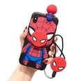 thumbnail image 1 of Funda de teléfono con correa para iPhone, carcasa con soporte y cuerda para iPhone 6, 6s, 7, 8, X, Xs, Max, XR, 11, 12, 13, 14 Pro, SE Max, Spiderman, Iron Man, Capitán América Fivean unisex, 1 of 2