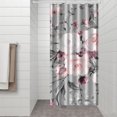 thumbnail image 3 of Waterproof Pioneer Shower Curtain 36x72 Inch Polyester Unique Colorful Floral Shower Curtain for Bathroom Hotel Home Decor with 7 Plastic Hooks, 3 of 5