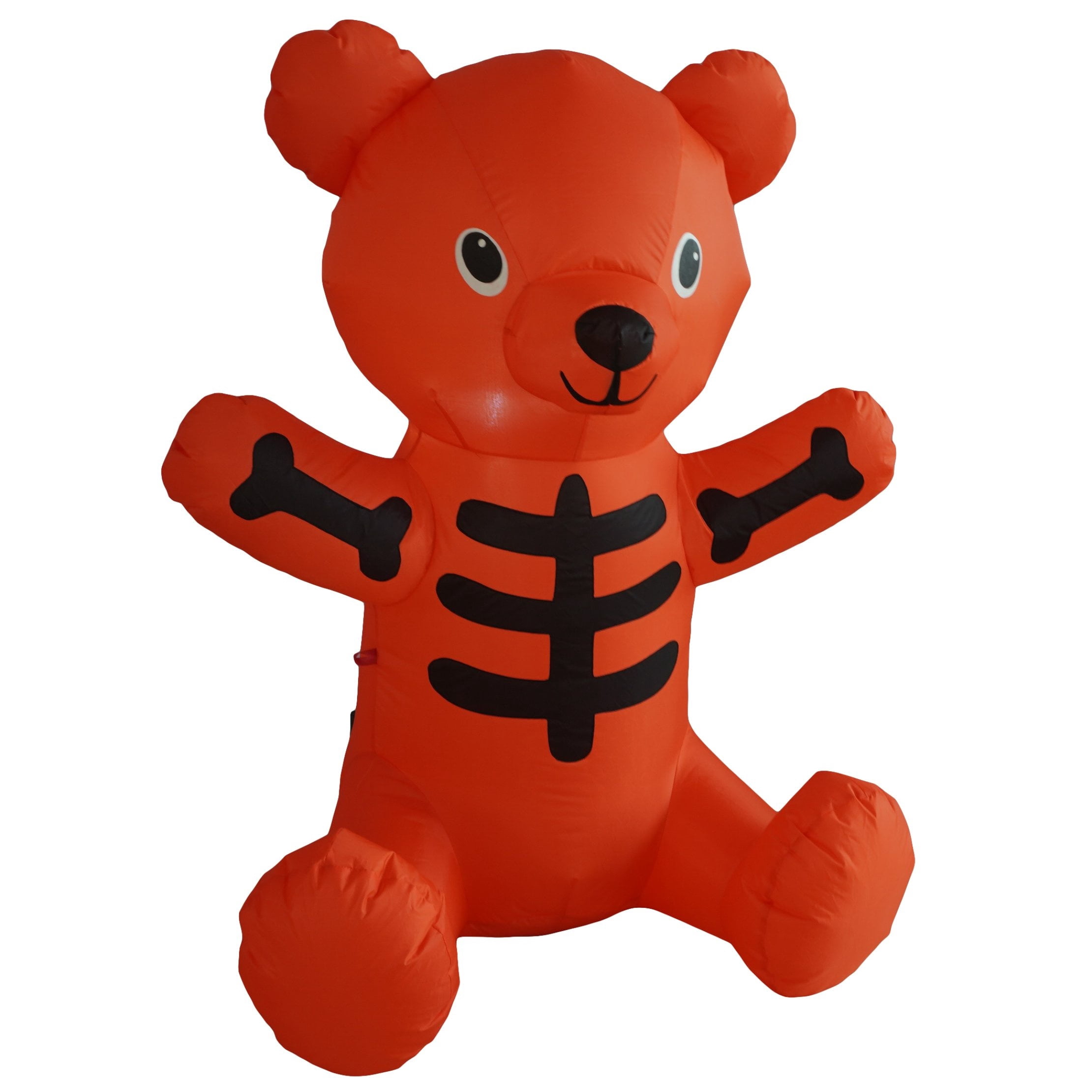 Skeleton Bear Airblown Yard Inflatable, Orange and Black, 3.5', Halloween by Way To Celebrate