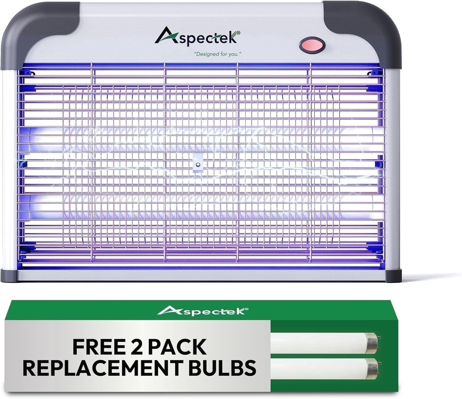 Upgraded Aspectek 20W Electric Bug Zapper with 2 Extra Bulbs.