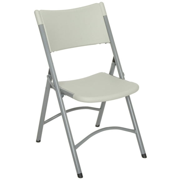 Global Industrial Blow Molded Resin Folding Chair, Gray, Lot of 4