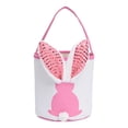 thumbnail image 2 of CoreLiving Canvas Easter Tote Bags Bulk with Handles, Large Empty Bunny Easter Baskets with Battery Operated Lights for Egg Hunt Decorations Candy Storage Containers, 2 of 9