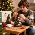 thumbnail image 4 of Christmas Crochet Kit for Beginners, DIY Storybook Stacked‑Book Ornament Craft Set, with Yarn, Hook, Stuffing & Instruction Booklet, Holiday Hand‑Made Decor Gift for Craft Lovers, 4 of 5