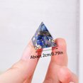 thumbnail image 4 of 1 pieza de resina de engomado de macadán de cristal natural, pirámide de chakras, símbolo de curación de cristal, adorno de escritorio, 4 of 5