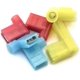 thumbnail image 5 of 100 Pieces 90 Degree Nylon Fully Insulated Flag Terminal, Quick Disconnect Female Terminal, F Type Push In Electrical Connector 12-10 AWG/ 22-14 AWG (, 5 of 5