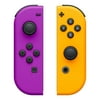 Used Nintendo Switch Left and Right Joy-Con Controllers - Neon Purple/Neon Orange