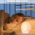 Sunrise Alarm Clock Wake Up Light With Touch Control, DualSided