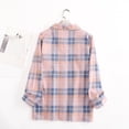 thumbnail image 4 of Womens Pajama Sets 2 Piece Cotton Plaid Pjs Long Sleeve Sleepwear Christmas Button Down Lounge Set, 4 of 9