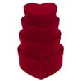 thumbnail image 4 of 4 Pcs Heart Shaped Gift Boxes with Lids Red Velvet Nesting Gifts Box for Presents Birthday Wedding Valentines Christmas Party Favor Boxes, 4 of 7