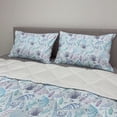thumbnail image 2 of Nautical Comforter & Sham Bedding Set, Various Sea Shell Pattern Underwater Bubbles Ocean Maritime Print, 3 pcs Duvet Set Microfiber Filling Quilt, 5 Sizes, Indigo Pale Blue Purple, by Ambesonne, 2 of 4
