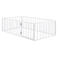 thumbnail image 5 of DreamBuck Twin Montessori Floor Bed with Safety Fence and Door, Metal Floor Bed Frame, Minimalist Versatile Floor Bed for Boys, Girls, Twin Bed Frame for room, Playroom, 5 of 9