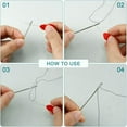 thumbnail image 6 of Rongsi 80/40 PCS Large Eye Sewing Needles, 7 Sizes Sewing Sharp Needles, Leather Needle Embroidery Thread Needle, Stainless Steel Yarn Knitting Needles with Threaders for Handsewing Art Crafts, 6 of 6