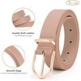 thumbnail image 2 of Women’s Leather Belts for Jeans Pants Fashion Ladies Belt with Gold Buckle, 2 of 8