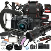 Canon EOS R8 with 24-50mm and 420-800mm Super Telephoto Lens, 128GB Extreme SD Card, Black, New (International Version)
