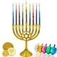 thumbnail image 3 of Velas de Janucá The Dreidel Company con rayas multicolores, 3 of 5