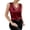 Red, variant on Womens Elegant Lace Trim V Neck Satin Tank Top Glossy Silk Sleeveless Camisole Slim Fit Basic Inner Layering Blouse For Daily Office Night Out Summer Outfit