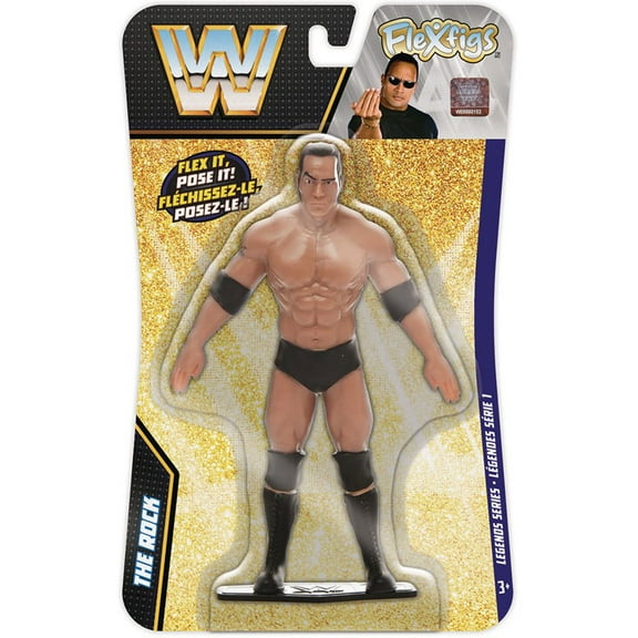 WWE Wrestling Legends Series 1 The Rock Bendable Figure