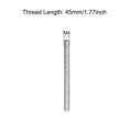 thumbnail image 2 of Uxcell Fully Threaded Rod M4 x 45mm 0.7mm Thread Pitch 304 Stainless Steel Right Hand Threaded Rods Bar Studs 5 Pack, 2 of 6