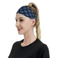 thumbnail image 5 of cool blue flower Skull Sports Headband for Women Men, Running Headband Sweat Bands for Cycling, Yoga, Spa, Athleti, Workout - Moisture Wicking Hairband, 5 of 5