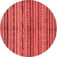 thumbnail image 1 of Ahgly Company Machine Washable Indoor Round Abstract Red Modern Area Rugs, 7' Round, 1 of 4