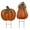17 5 h 20 h Orange, variant on Metal Pumpkin Stakes - Fall Yard Decor - 17.5" Outdoor Pumpkin Ornament - Halloween Thanksgiving Garden Stakes - Decorative Autumn Lawn Art