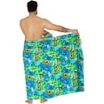 thumbnail image 4 of HAPPY BAY Men's Swim Trunk Bathing Suit Sarong Pareo Beach Wrap One Size Ocean, Floral Hibiscus Palm Tree Summer Vacation Aloha, 4 of 4